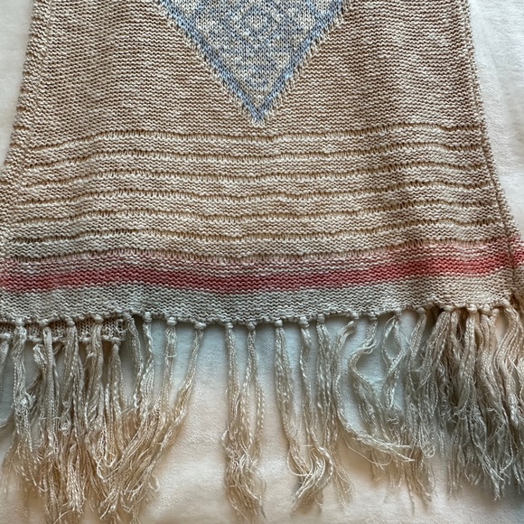 Blu Pepper Womens Boho Knit Cardigan Sweater Vest with Lace Accent Medium - Picture 3 of 8